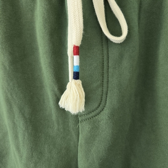 NWT SOL ANGELES Shorts Olive Pull On Sweat Waves Logo Drawstring size Large - Picture 7 of 16